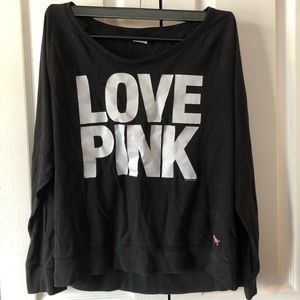 Love Pink Off-Shoulder Shirt
